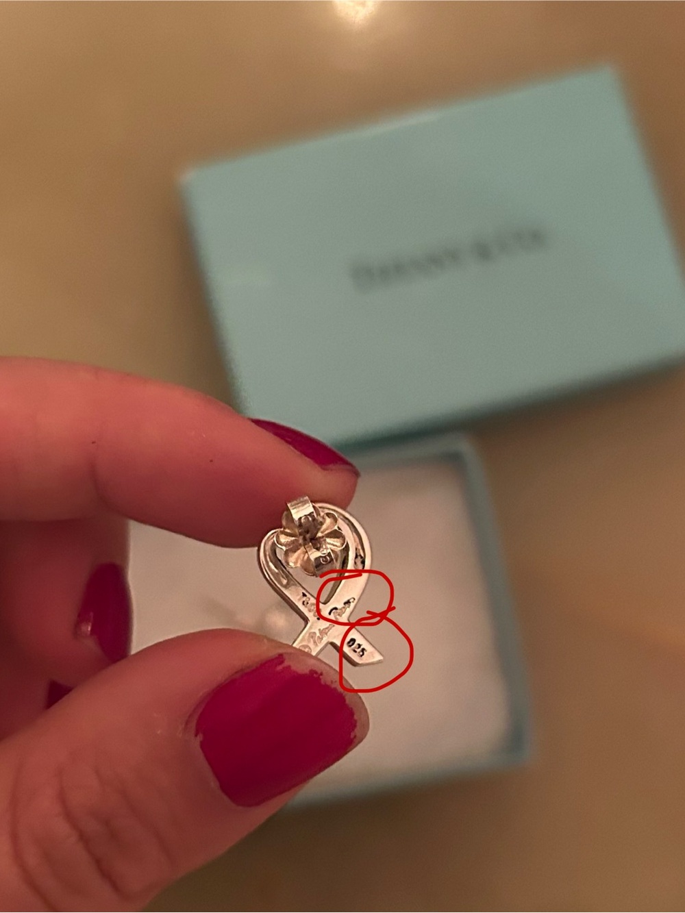 Tiffany & Co. 925 Sterling Silver Paloma Picasso Loving Heart Studs - Picture 3 of 5